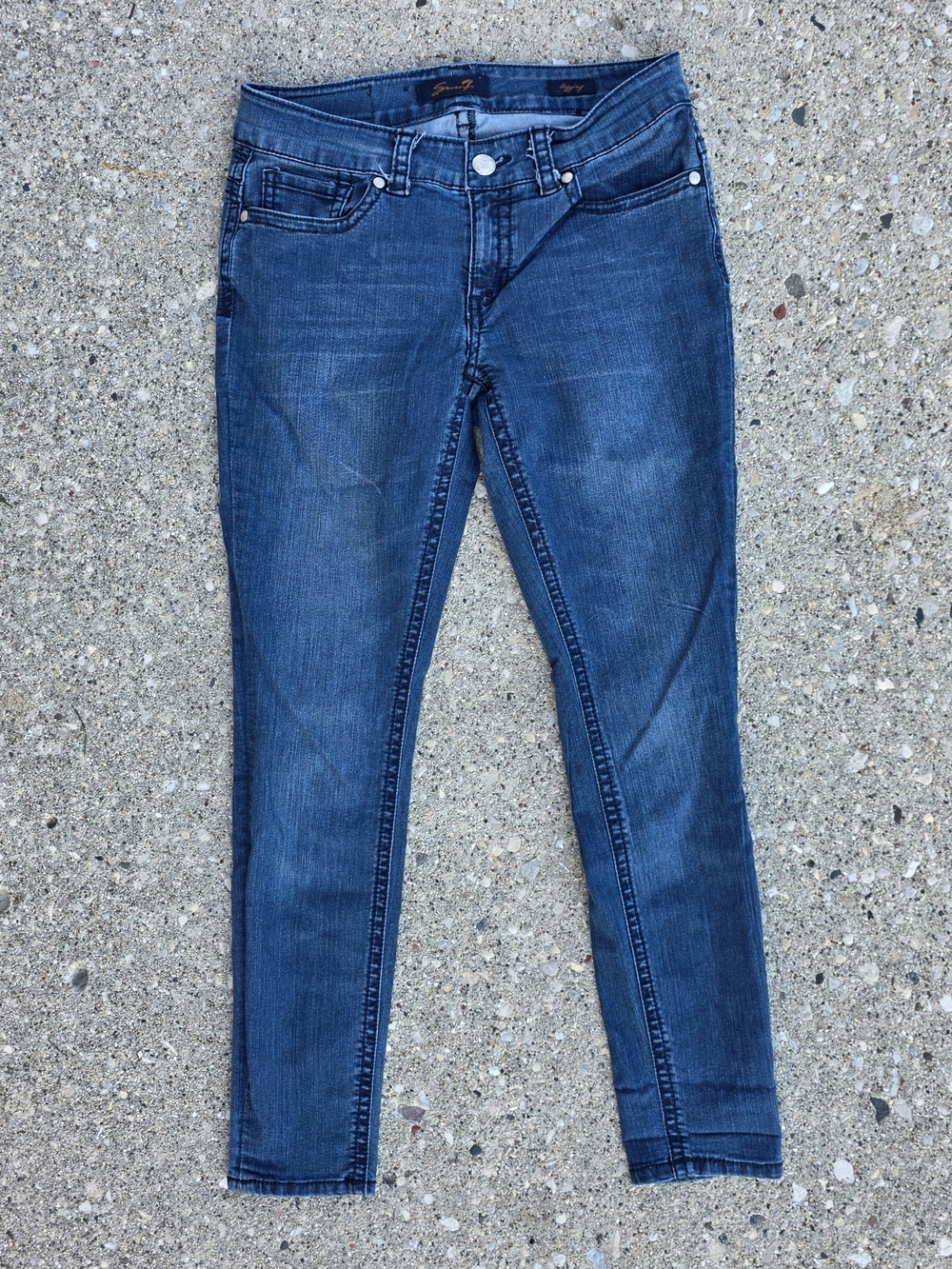 Seven7 Dark Wash Stretch Legging Jeans Size 8